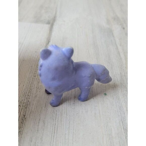 Flocked fox purple forest doll accessory pet toy figure - Picture 3 of 5